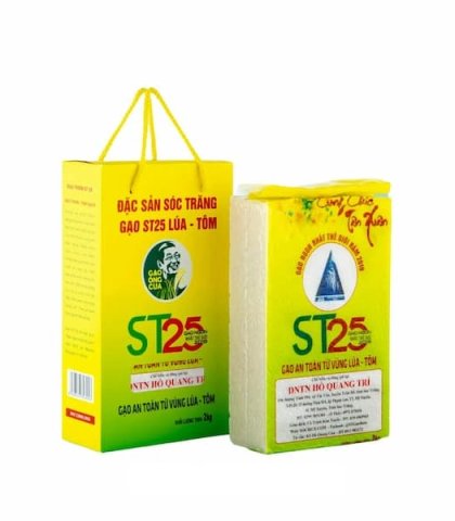 Gạo ngon ST25 Ông Cua Lúa Tôm đóng gói 2kg