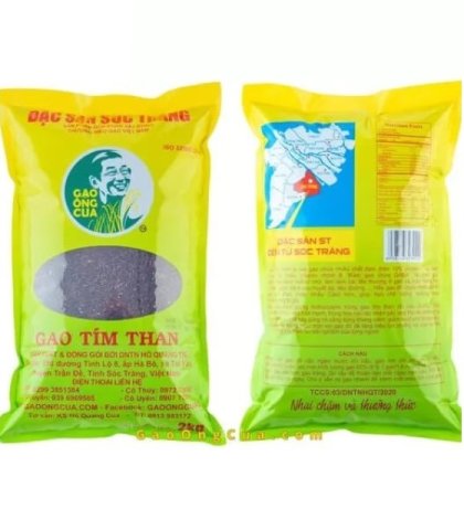 Gạo ST tím than Ông Cua đóng gói 2kg