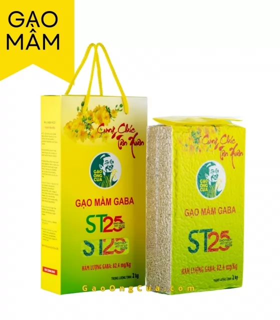 Gạo Mầm Gaba ST25 Ông Cua đóng gói 2kg