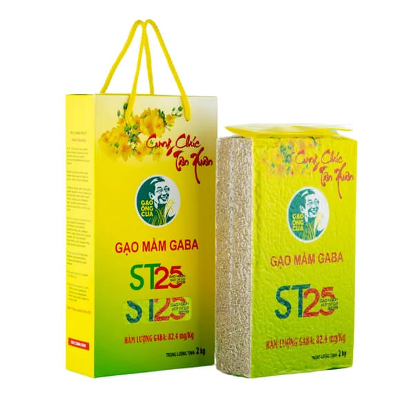 Gạo Mầm Gaba ST25 Ông Cua đóng gói 2kg